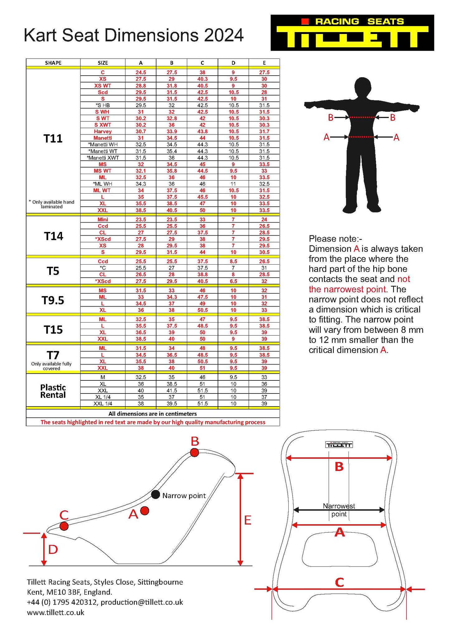 Tillet T14T-XSCD Seat
