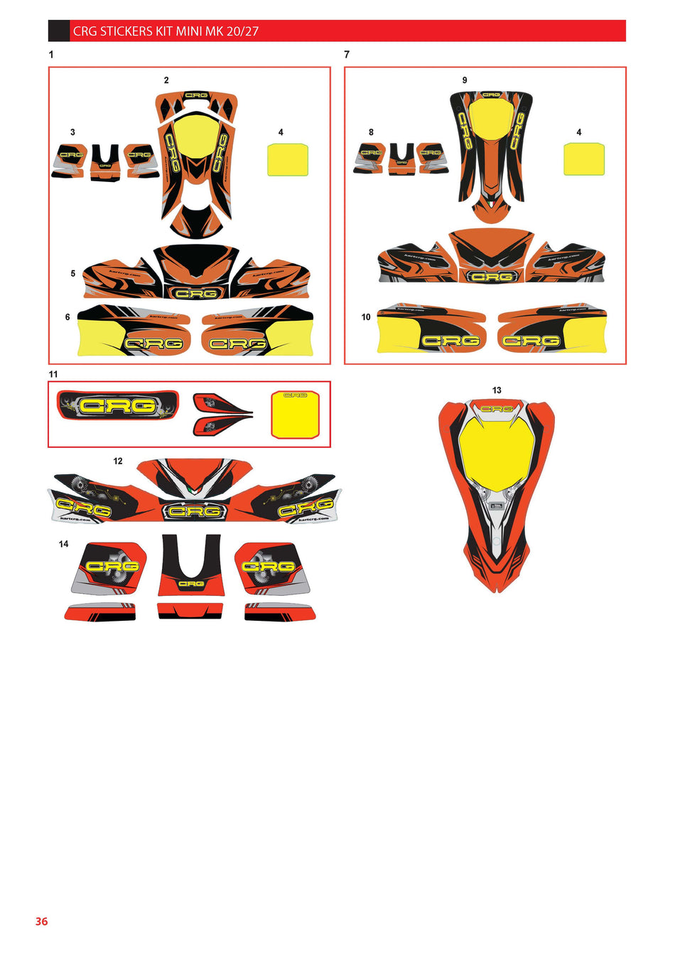 CRG STICKERS KIT MINI MK20/27 COMPLETE