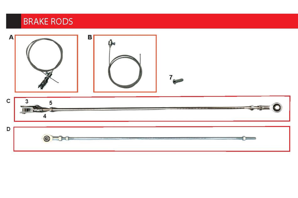 CRG BRAKE RODS & SAFETY CABLES