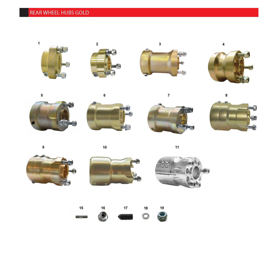 CRG REAR WHEEL HUBS GOLD