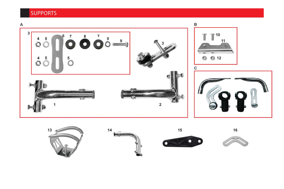 CRG SUPPORTS - EXHAUST PIPE ROTAX