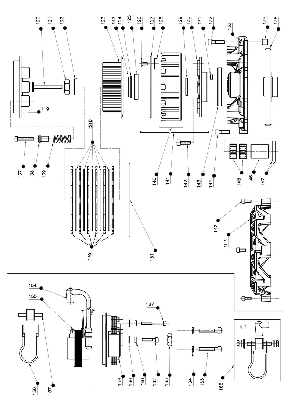 ROK Shifter OTK Engine Parts Clutch and Ignition Assembly