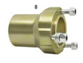 Front hub Kf 25x80 R2.0 alu. gold complete