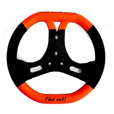 Steering wheel 330 Black/Orange Flat out High Grip