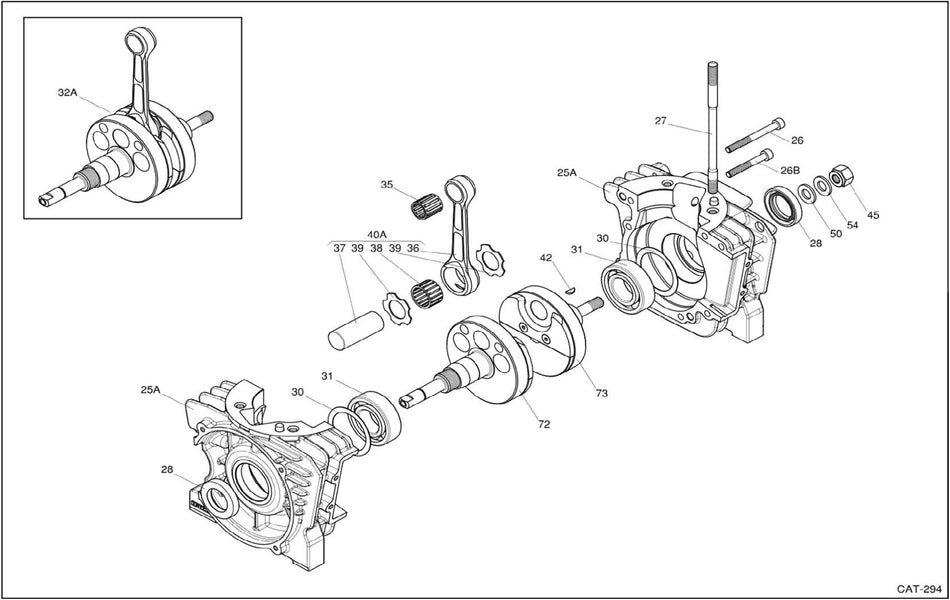 IAME KA 100CC Crankcase & Crankshaft
