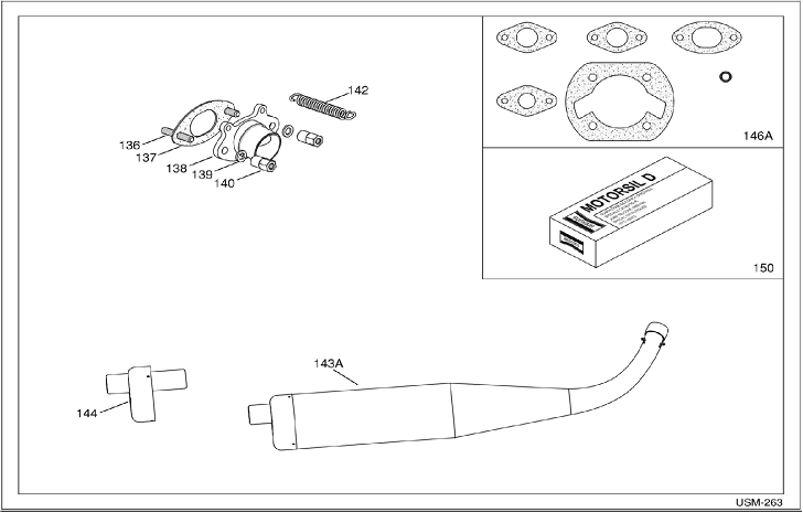 IAME MINI SWIFT  Exhaust Group & Gaskets