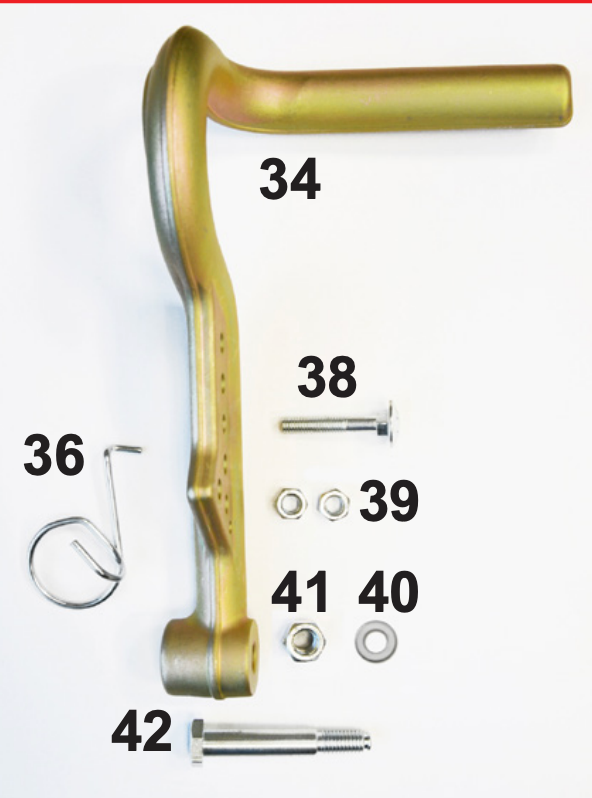 Lh brake pedal spring (36)