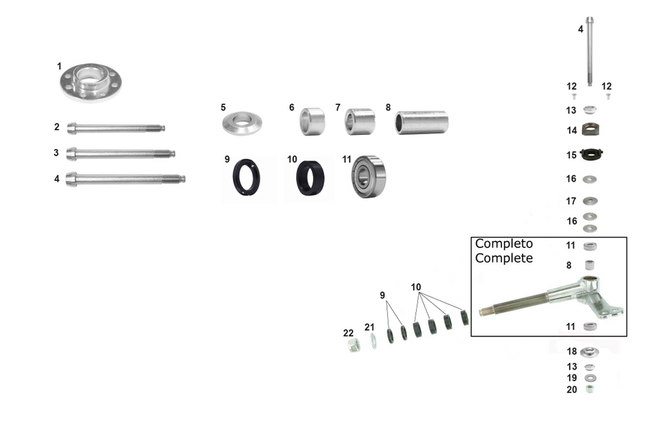 Mini 8.17 Stub Axle Parts