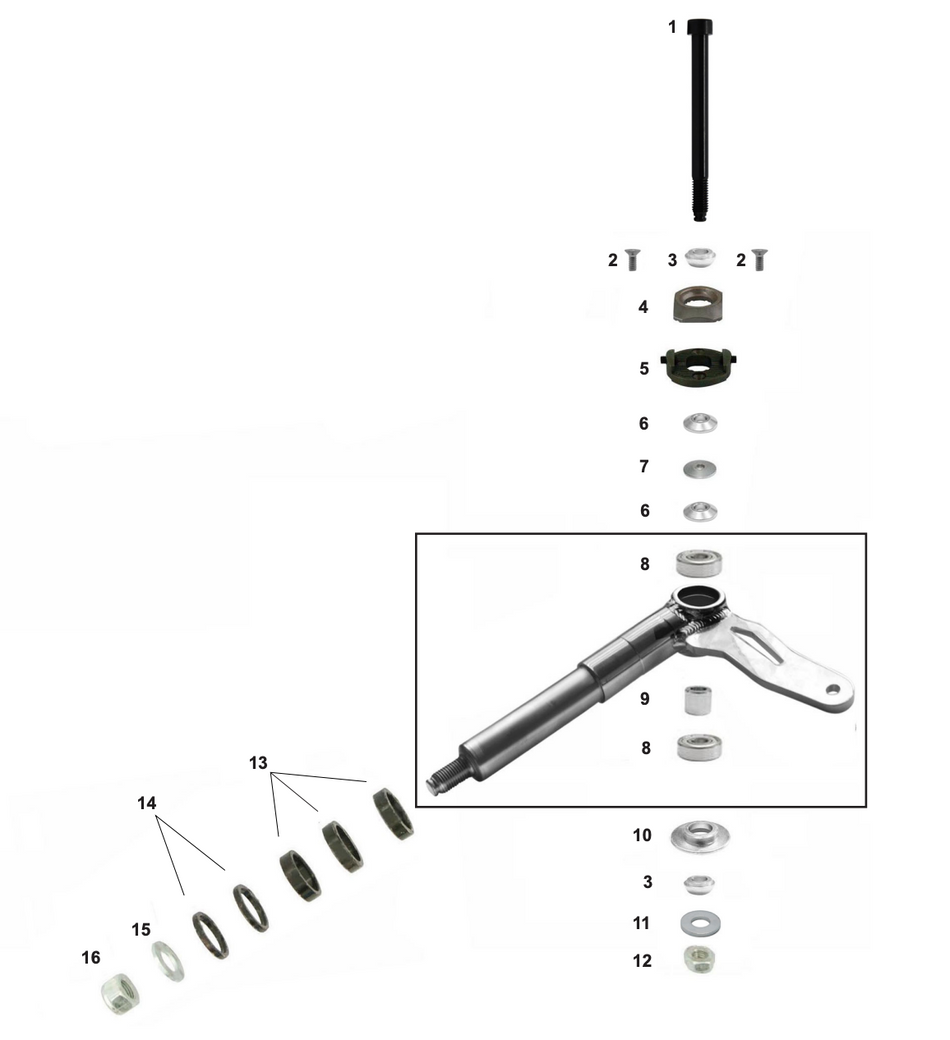 8. Bearing stub axle 6000  10mmx26mmx8mm