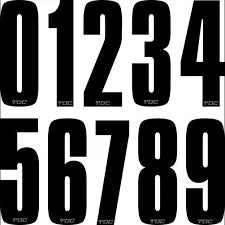 Ron White Racing Numbers  6 inches tall